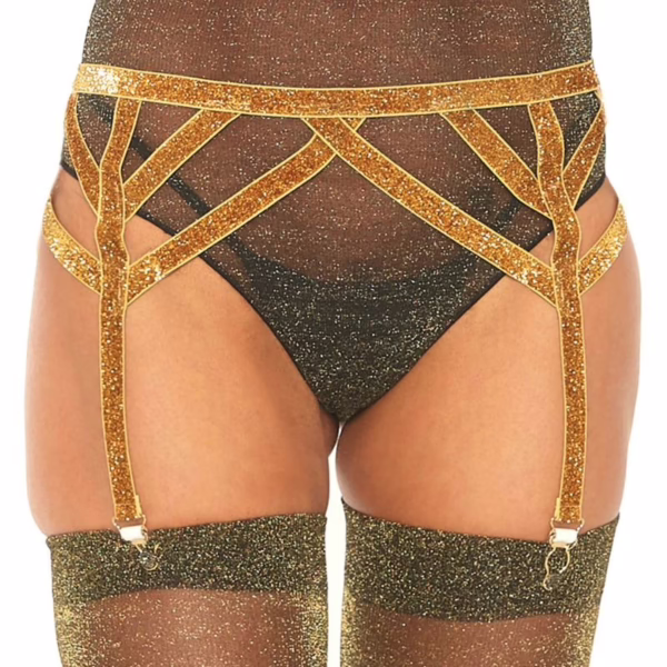 LEG AVENUE - LIGUERO LUREX DORADO TALLA ÚNICA - Imagen 3