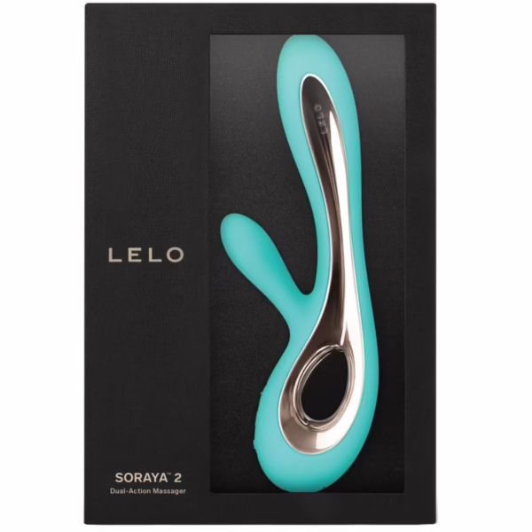 LELO - SORAYA 2 VIBRADOR RABBIT VERDE AGUA - Imagen 6