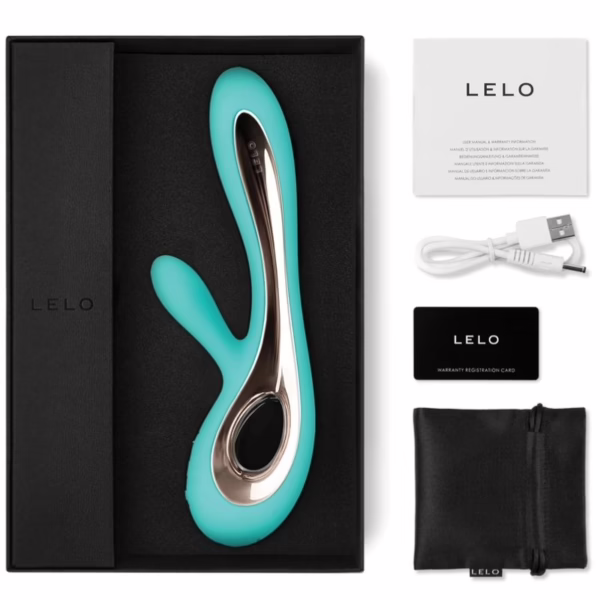 LELO - SORAYA 2 VIBRADOR RABBIT VERDE AGUA - Imagen 5