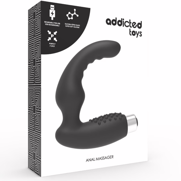 ADDICTED TOYS - VIBRADOR PROSTÁTICO RECARGABLE MODEL 2 - NEGRO - Imagen 9