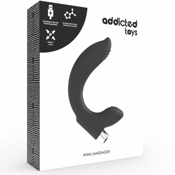 ADDICTED TOYS - VIBRADOR PROSTÁTICO RECARGABLE MODEL 7 - NEGRO - Imagen 11