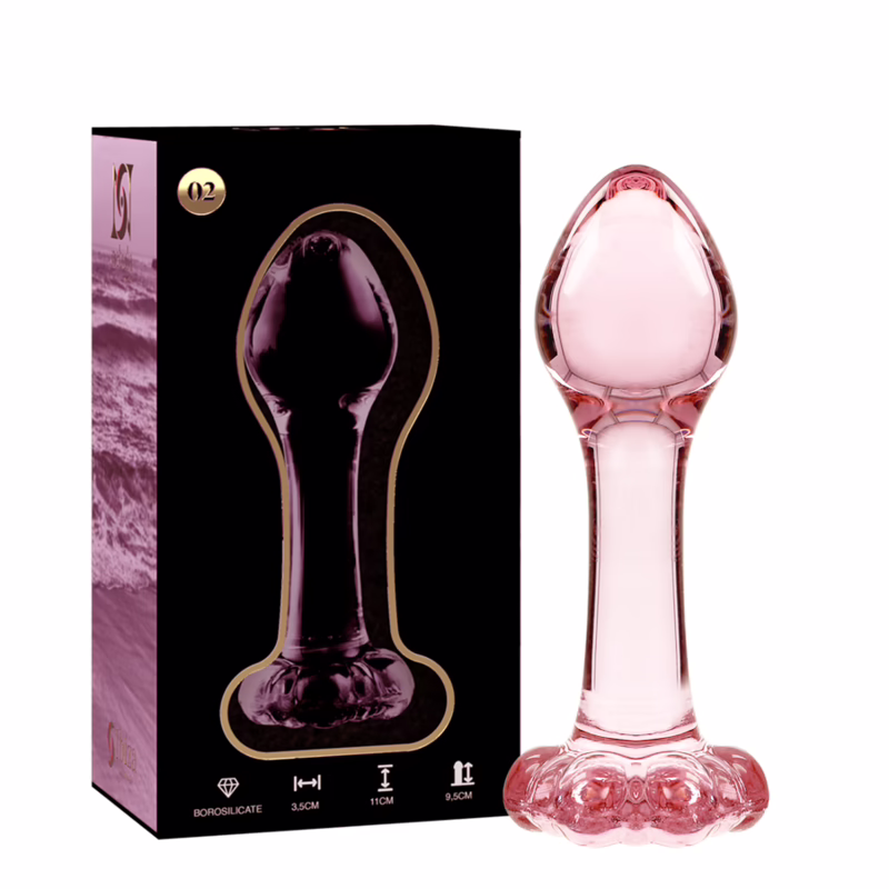 NEBULA SERIES BY IBIZA - MODELO 2 PLUG CRISTAL ROSA 11 CM -O- 3.5 CM