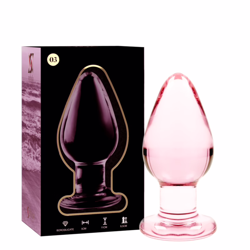 NEBULA SERIES BY IBIZA - MODELO 3 PLUG CRISTAL ROSA 11 CM -O- 5 CM