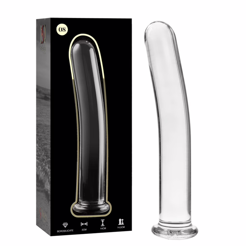 NEBULA SERIES BY IBIZA - MODELO 8 DILDO CRISTAL TRANSPARENTE 14.5 CM -O- 2 CM