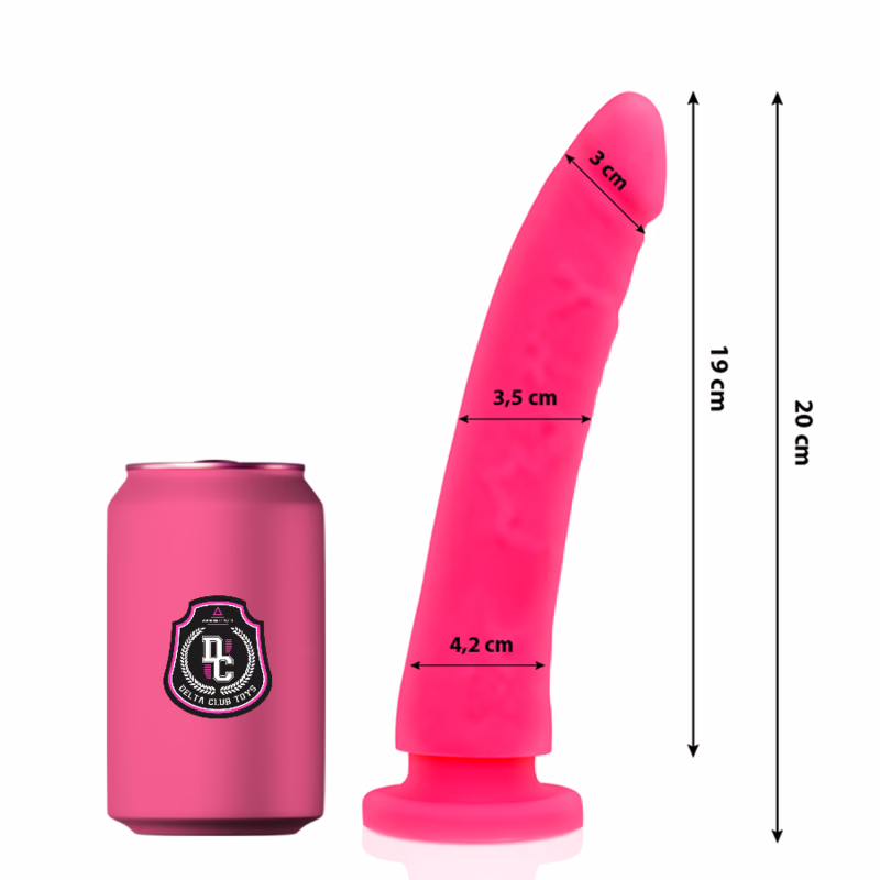 DELTA CLUB - DILDO REALISTA ROSA SILICONA MEDICA 20 CM -O- 4 CM