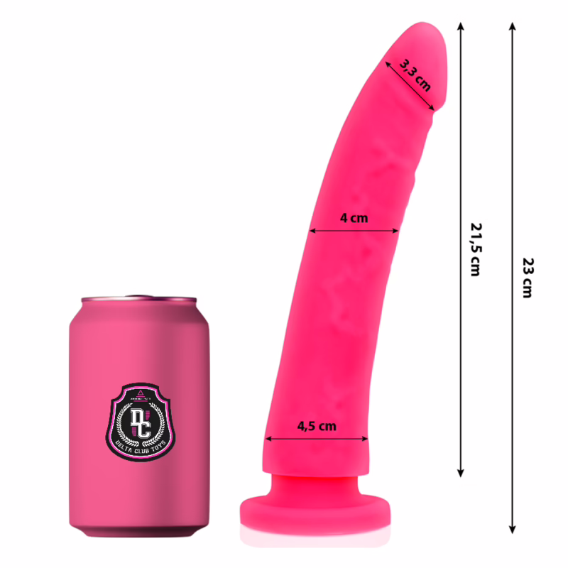 DELTA CLUB - DILDO REALISTA ROSA SILICONA MEDICA 23 CM -O- 4.5 CM