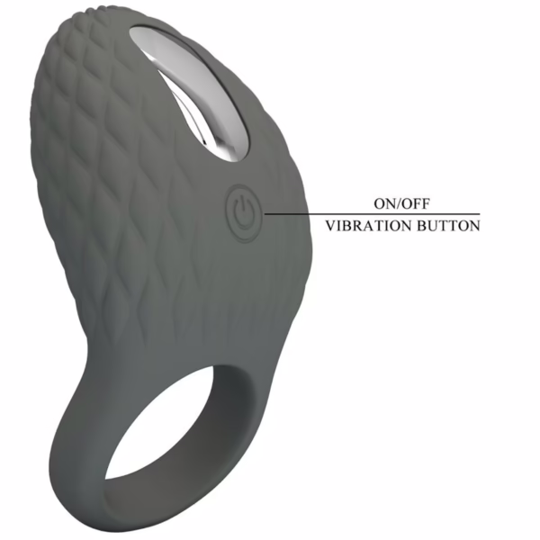 PRETTY LOVE - HELOISE ANILLO VIBRADOR CON MEMORIA GRIS - Imagen 7