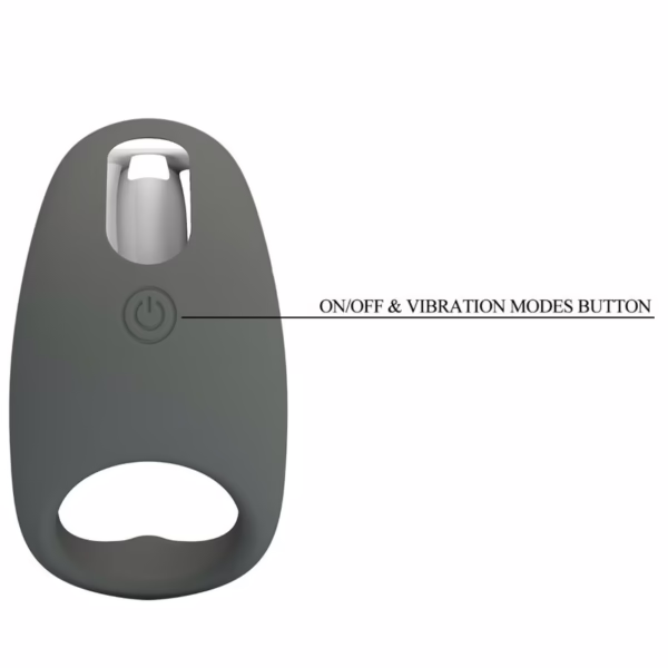 PRETTY LOVE - GEMMA ANILLO VIBRADOR CON MEMORIA GRIS - Imagen 8