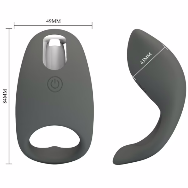 PRETTY LOVE - GEMMA ANILLO VIBRADOR CON MEMORIA GRIS - Imagen 9