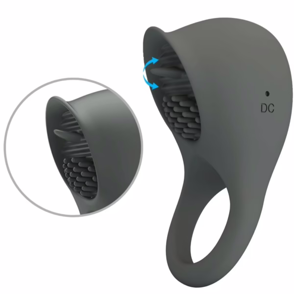 PRETTY LOVE - NIMBUS ANILLO VIBRADOR CON LENGUA GRIS - Imagen 2