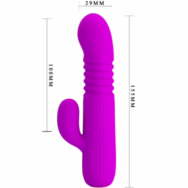 PRETTY LOVE - LEOPOLD VIBRADOR 4 VIBRACIONES 4 MODOS EMPUJE MORADO - Imagen 5