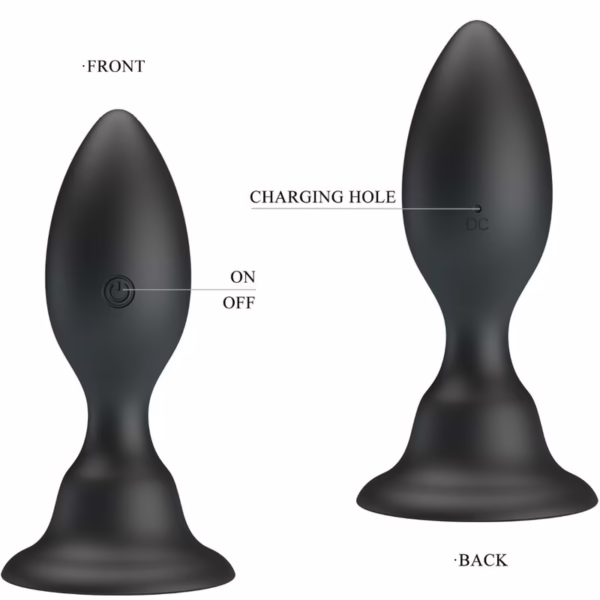 PRETTY LOVE - PLUG ANAL VIBRADOR NEGRO - Imagen 5