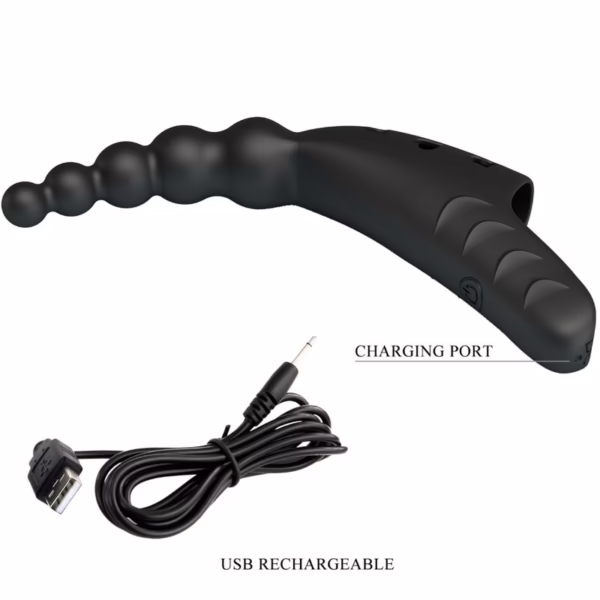 PRETTY LOVE - JORDIN VIBRADOR DE DEDO 10 VIBRACIONES NEGRO - Imagen 9