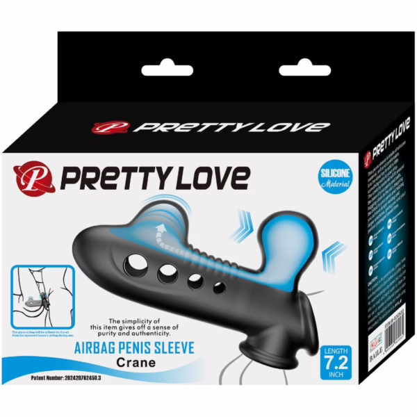 PRETTY LOVE - CRANE FUNDA PARA PENE CON AIRBAG NEGRO - Imagen 13