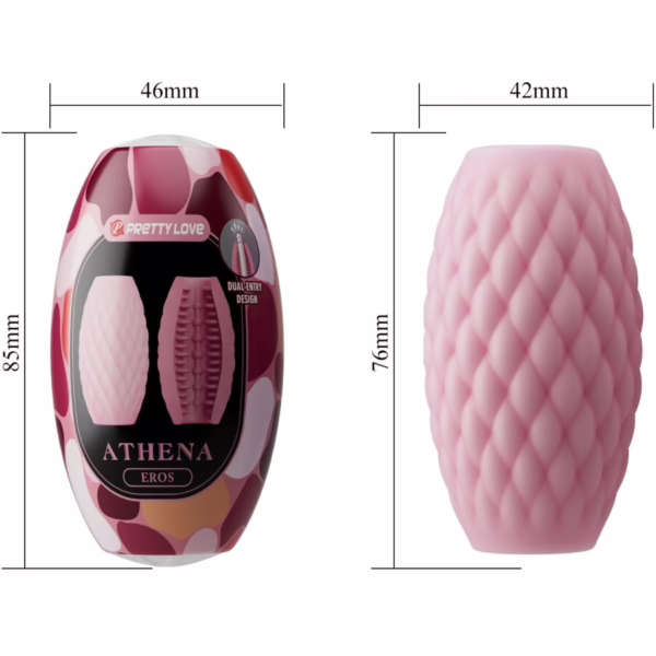 PRETTY LOVE - ATHENA EROS MASTURBADOR MASCULINO SILICONA ROSA - Imagen 6