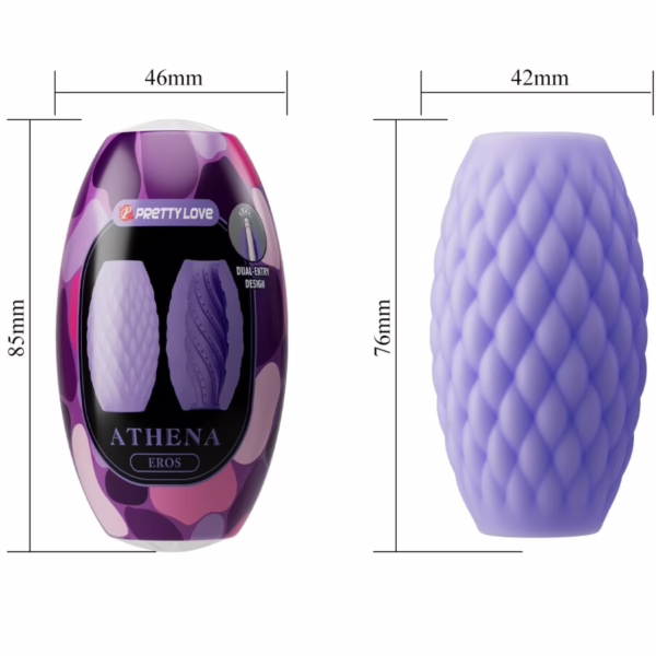 PRETTY LOVE - ATHENA EROS MASTURBADOR MASCULINO SILICONA MORADO - Imagen 6