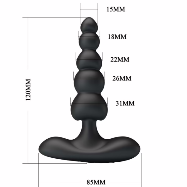 PRETTY LOVE - CORBAN VIBRADOR ANAL 10 VIBRACIONES NEGRO - Imagen 7