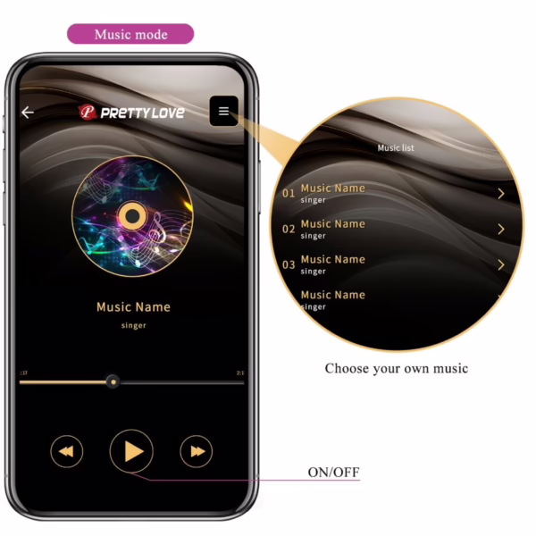 PRETTY LOVE - LEVIATHAN VIBRADOR CONTROLADO POR APP MORADO - Imagen 16