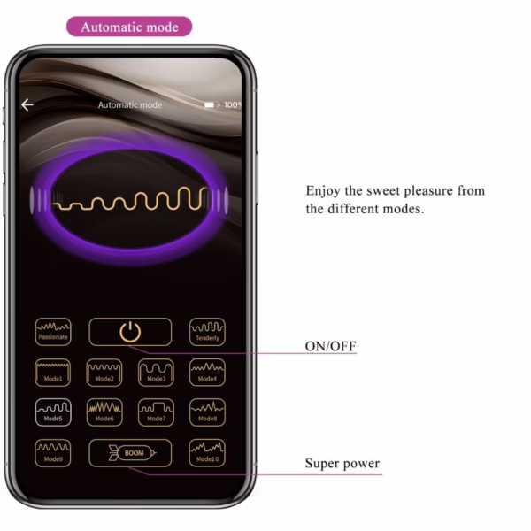 PRETTY LOVE - LEVIATHAN VIBRADOR CONTROLADO POR APP MORADO - Imagen 14