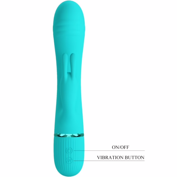 PRETTY LOVE - SCOCCO VIBRADOR RABBIT TURQUESA - Imagen 9