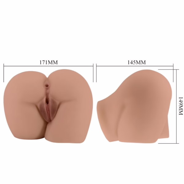 CRAZY BULL - BERNACE TRASERO VIBRADOR CON VAGINA Y ANO REALÍSTICO NATURAL CONTROL REMOTO - Imagen 9