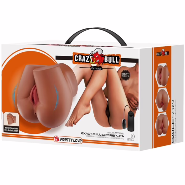 CRAZY BULL - BERNACE TRASERO VIBRADOR CON VAGINA Y ANO REALÍSTICO NATURAL CONTROL REMOTO - Imagen 12