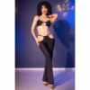 CHILIROSE - CR 4851 SET TOP NEGRO Y LEGGINS CON COMPLEMENTOS DORADOS M - Imagen 6