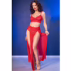 CHILIROSE - CR 4850 SET TOP ROJO Y LEGGINS CON COMPLEMENTOS DORADOS S - Imagen 7