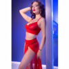 CHILIROSE - CR 4850 SET TOP ROJO Y LEGGINS CON COMPLEMENTOS DORADOS S - Imagen 5