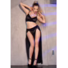 CHILIROSE - CR 4672 TOP NEGRO FALDA Y TANGA CON CADENAS DORADAS S - Imagen 9