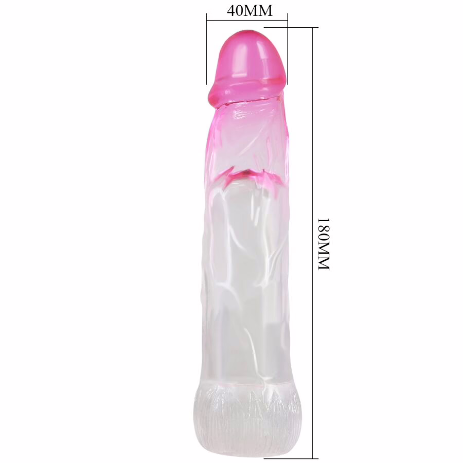 PRETTY LOVE - NERON FUNDA REALÍSTICA ALARGADORA DE 6 CM PARA PENE ROSA - Imagen 4