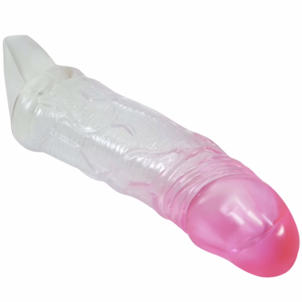 PRETTY LOVE - ODES FUNDA REALÍSTICA ALARGADORA DE 2 CM PARA PENE ROSA - Imagen 4