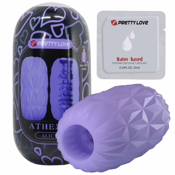 PRETTY LOVE - ATHENA ALICE MASTURBADOR MASCULINO MORADO - Imagen 3