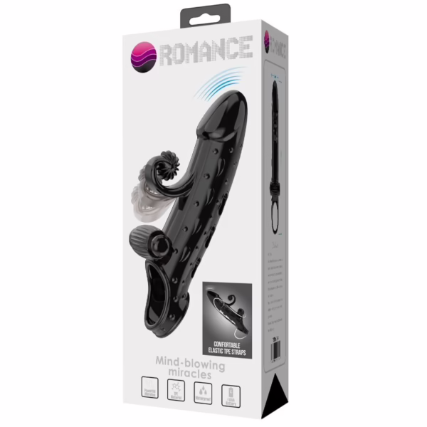 ROMANCE - FUNDA PARA PENE CON VIBRACIÓN NEGRO - Imagen 11