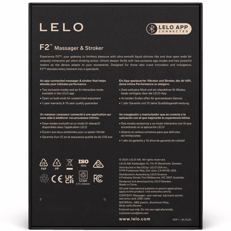 LELO - F2S TEAL MASTURBADOR MASCULINO AZUL - Imagen 12