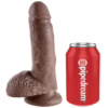 KING COCK - 7 PENE REALÍSTICO MARRÓN 17.8 CM - Imagen 3
