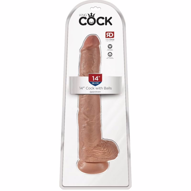 KING COCK PENE REALÍSTICO CON TESTÍCULOS 35.6 CM - Imagen 5