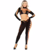 LEG AVENUE - CROP TOP Y LEGGINGS CUT-OUT SIN COSTURAS NEGRO