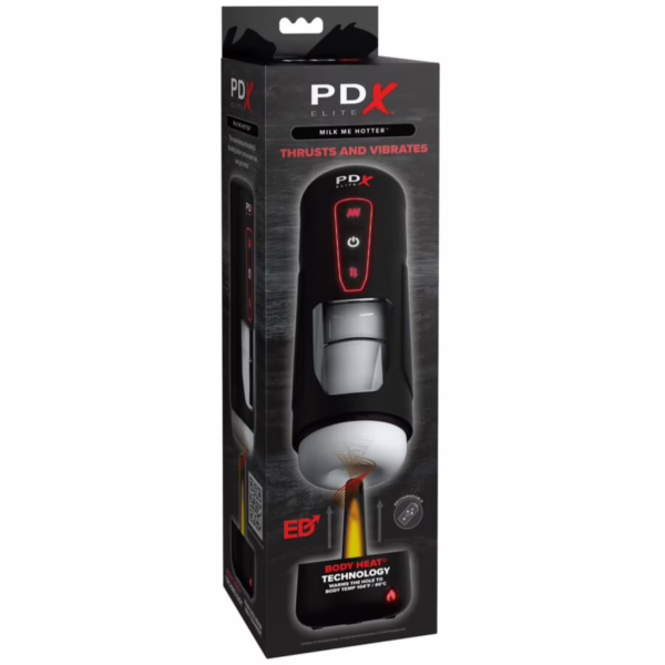 PDX ELITE - MILK ME HOTTER MASTURBADOR AUTOMÁTICO CON THRUSTING Y VIBRACIÓN EFECTO CALOR - Imagen 7