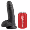KING COCK - 7 PENE REALÍSTICO NEGRO 17.8 CM - Imagen 3