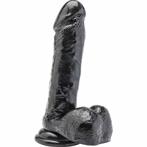 GET REAL - DILDO 18 CM CON TESTÍCULOS NEGRO - Imagen 3