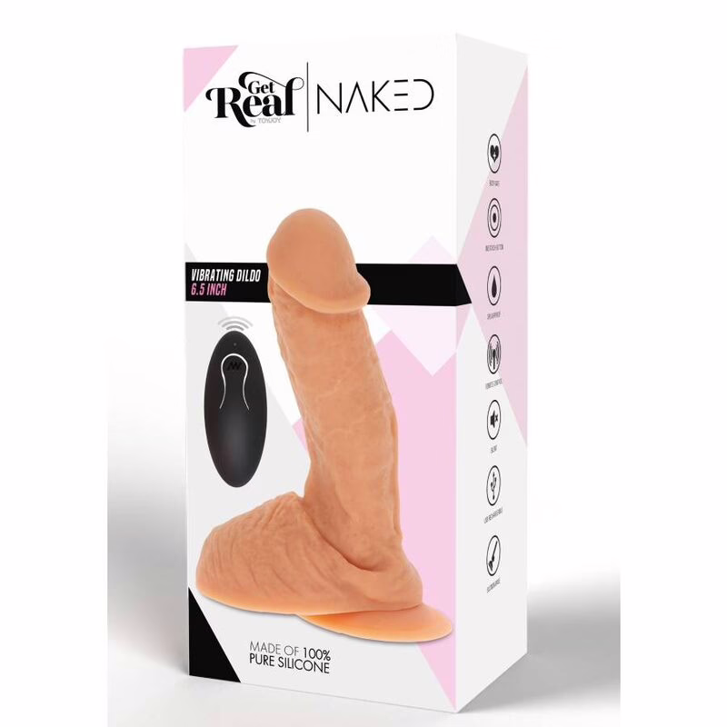 GET REAL - DILDO VIBRADOR SILICONA NATURAL - Imagen 6