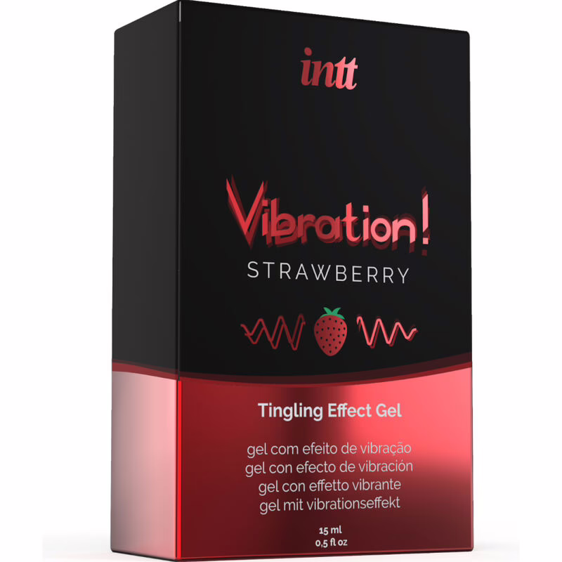 INTT - POTENTE ESTIMULANTE ÍNTIMO GEL VIBRADOR LIQUIDO FRESA 15 ML - Imagen 3