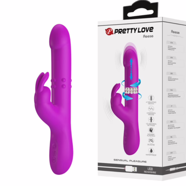PRETTY LOVE - REESE VIBRADOR CON ROTACIÓN MORADO - Imagen 11