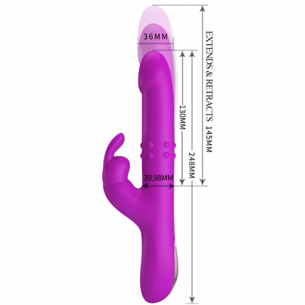 PRETTY LOVE - REESE VIBRADOR CON ROTACIÓN MORADO - Imagen 16