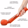 FUN FACTORY - VIM WAND RUMBLE VIBRADOR RECARGABLE SILICONA NARANJA - Imagen 11
