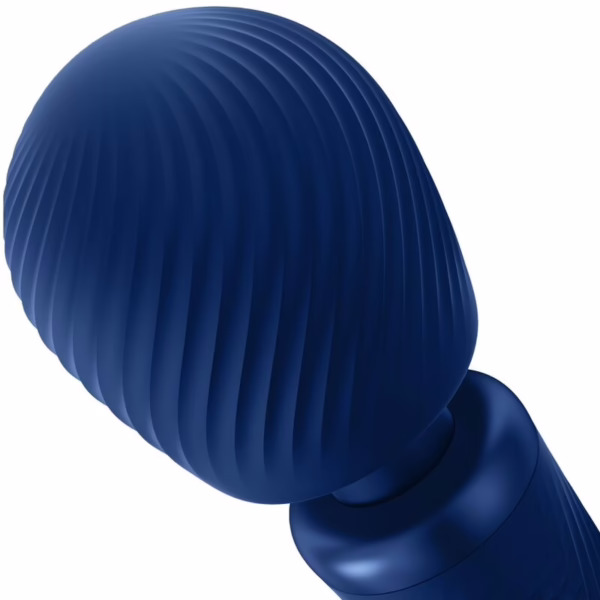 FUN FACTORY - VIM WAND RUMBLE VIBRADOR RECARGABLE SILICONA AZUL MEDIANOCHE - Imagen 12