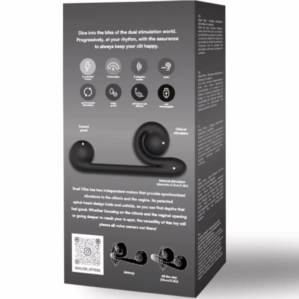 SNAIL VIBE - VIBRADOR MULTIACCION NEGRO - Imagen 10