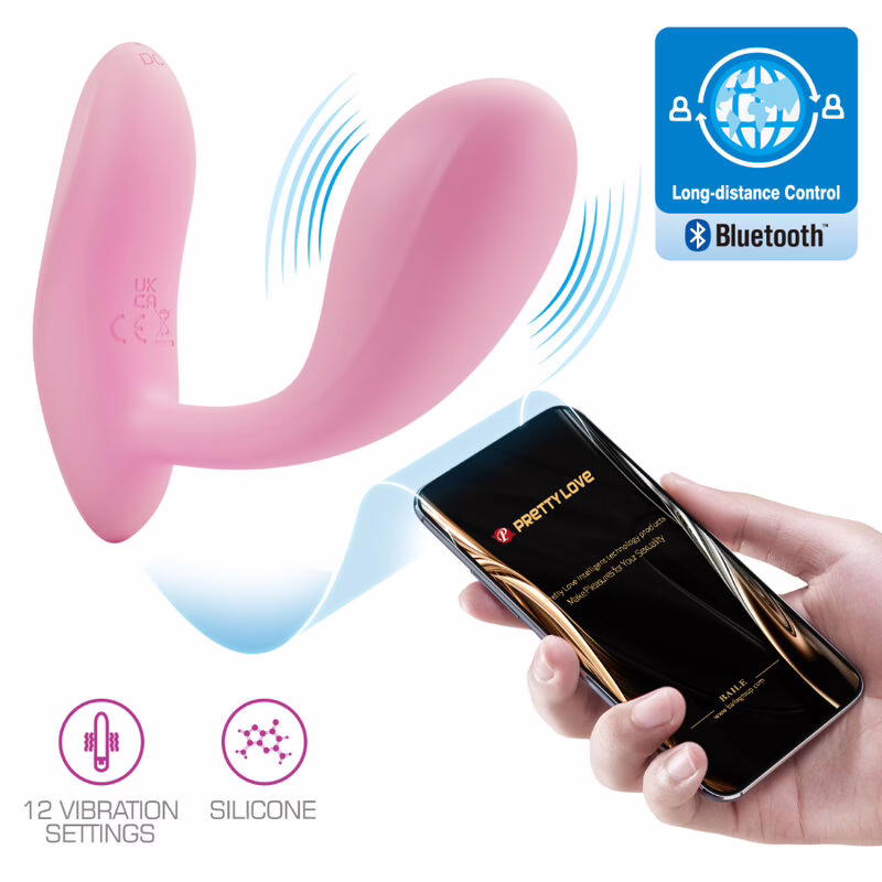 PRETTY LOVE - BAIRD G-SPOT 12 VIBRACIONES RECARGABLE ROSA APP - Imagen 8