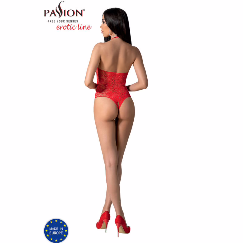 PASSION - BS094 BODYSTOCKING ROJO TALLA ÚNICA - Imagen 4